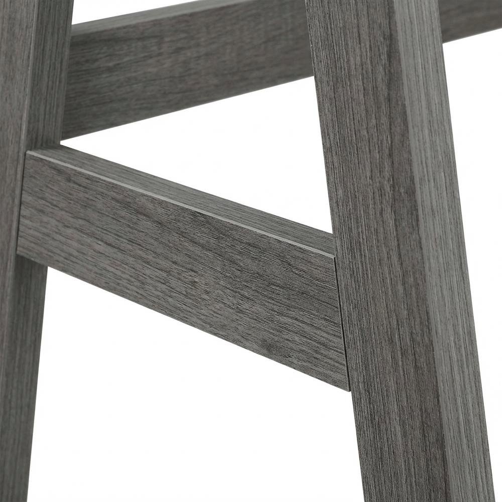 Charcoal Gray Trestle Desk With Charging Station And Melamine Overlay