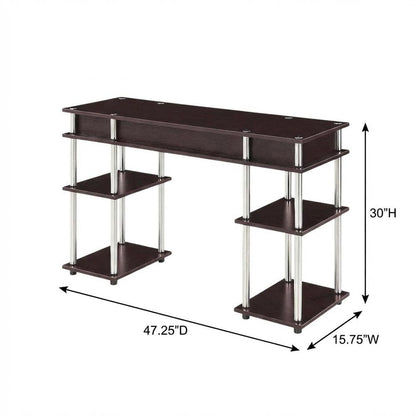 Contemporary Student Desk With Shelves And Modern Design