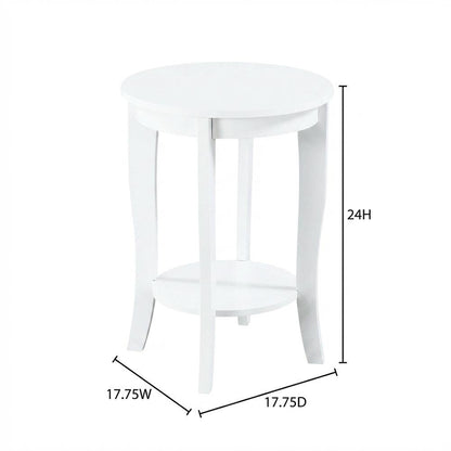 Round End Table with Smooth Surface and Compact Design