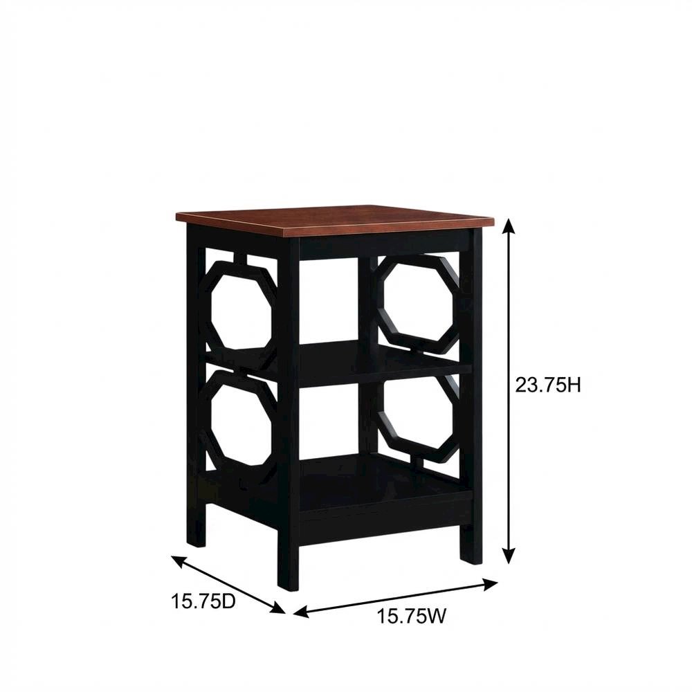 Wooden End Table with Sleek Design and Stable Construction
