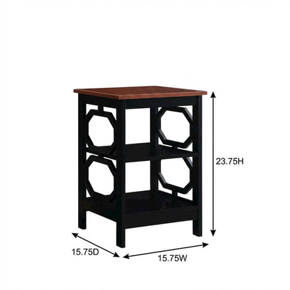 Wooden End Table with Sleek Design and Stable Construction