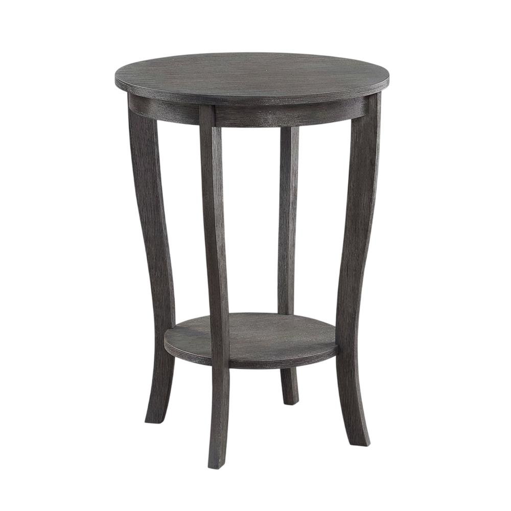 Vintage-Style Round End Table for Living Room or Bedroom