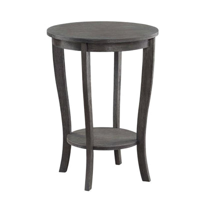 Vintage-Style Round End Table for Living Room or Bedroom