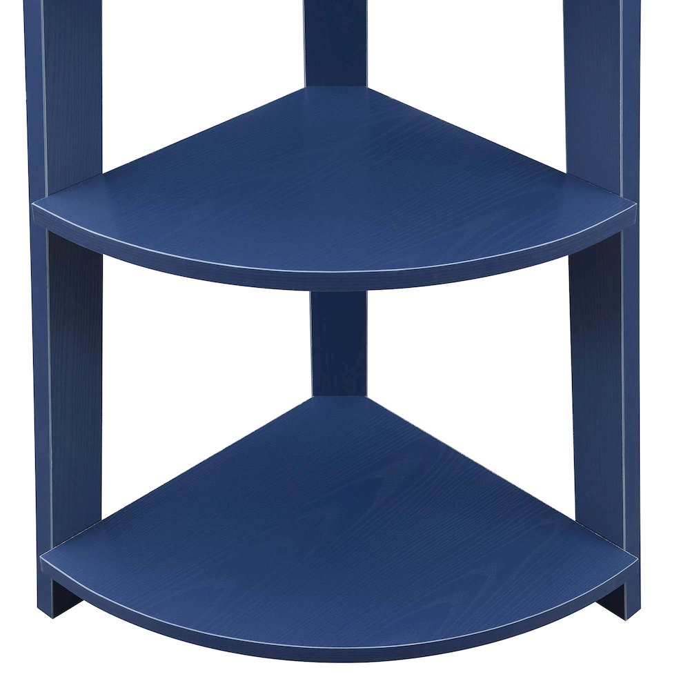 Newport 5 Tier Corner Bookshelf Cobalt Blue