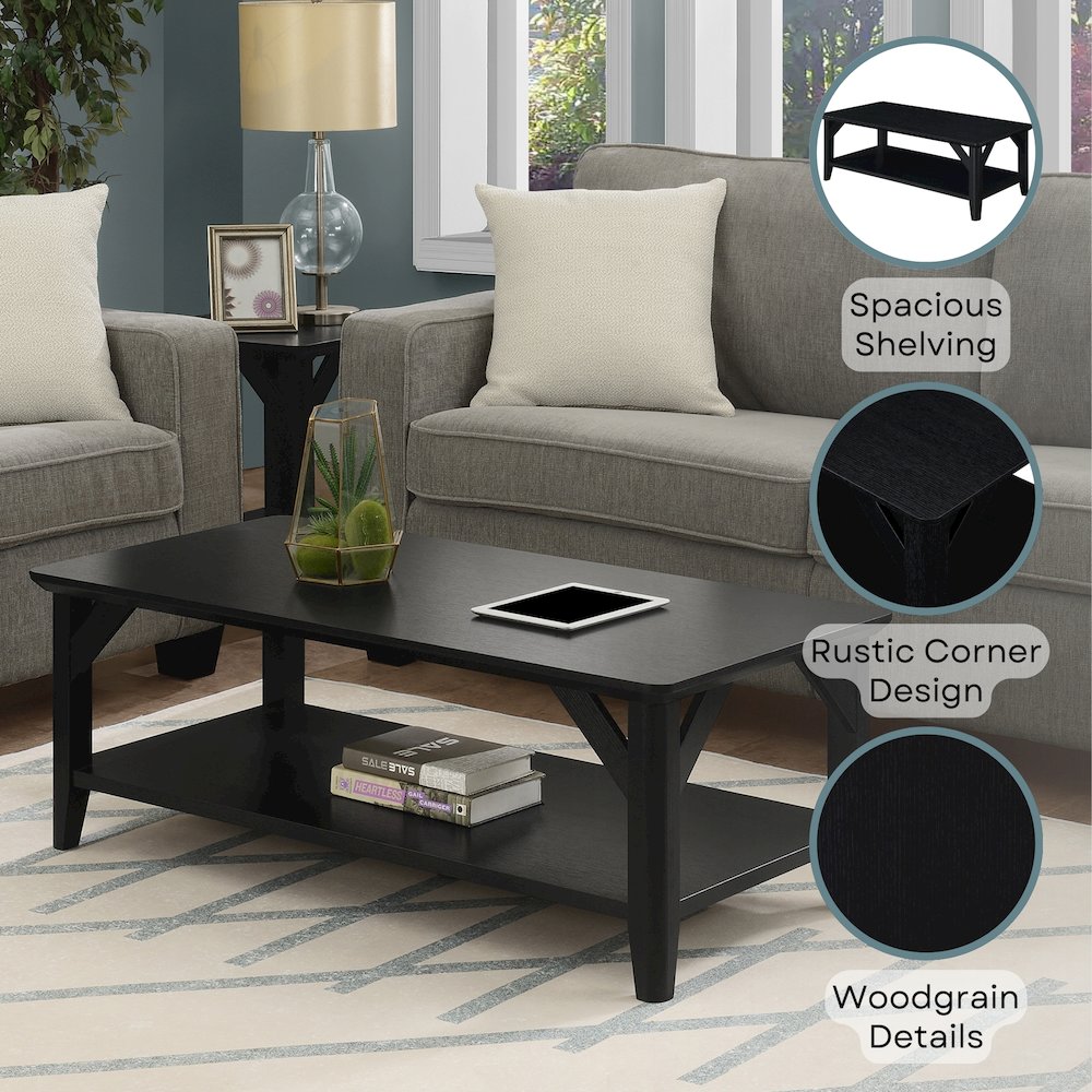 Winston Coffee Table with Shelf