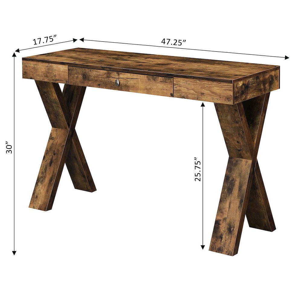 Newport 1 Drawer Desk, Barnwood