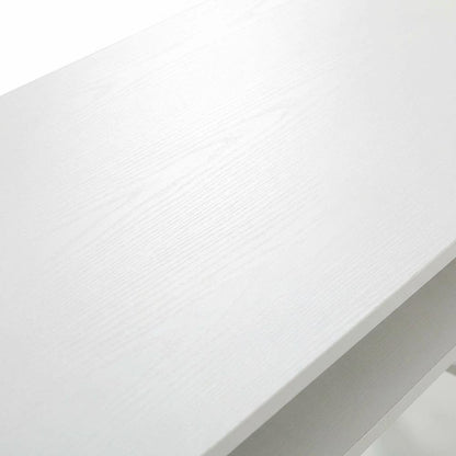 White Contemporary Student Desk With Charging Station And Modern Design