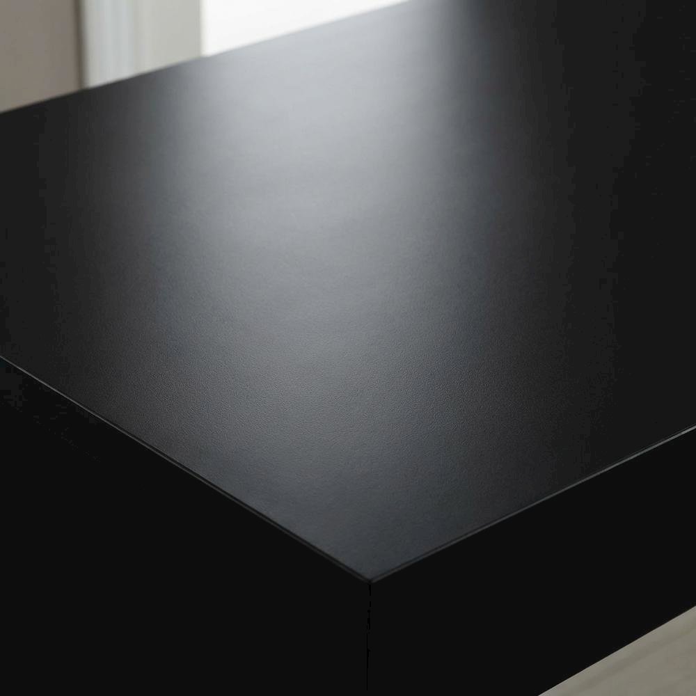 Rustic Trestle Desk With Shelves In Melamine And Mdf Finish For Office Workspace