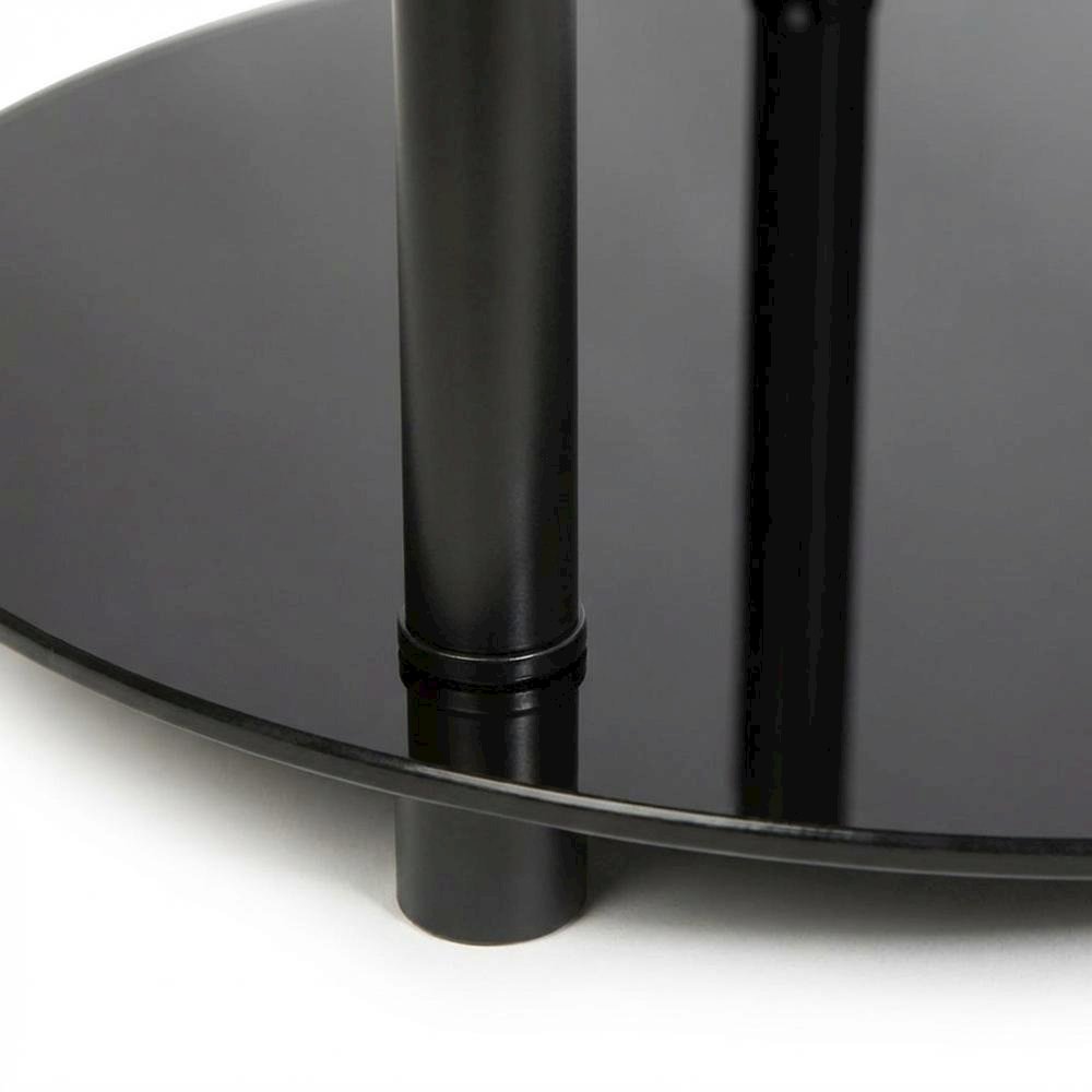 Glass 3-Tier Round Accent Table with Modern Design