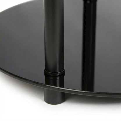 Glass 3-Tier Round Accent Table with Modern Design
