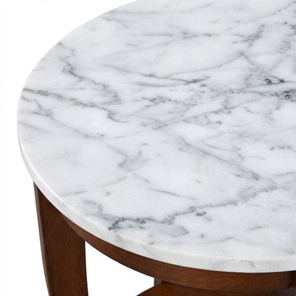Round End Table with Smooth Surface and Sturdy Frame