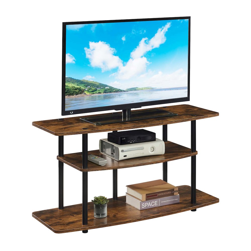 No Tools 3 Tier Wide TV Stand for TVs up to 46 Inches