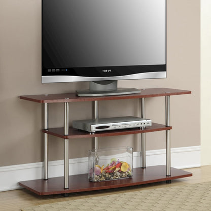 No Tools 3 Tier Wide TV Stand for TVs up to 46 Inches