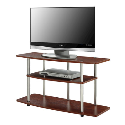 No Tools 3 Tier Wide TV Stand for TVs up to 46 Inches