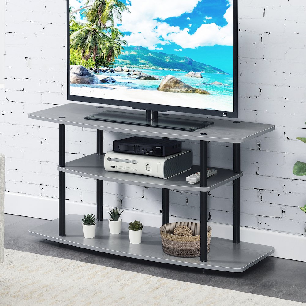 No Tools 3 Tier Wide TV Stand for TVs up to 46 Inches