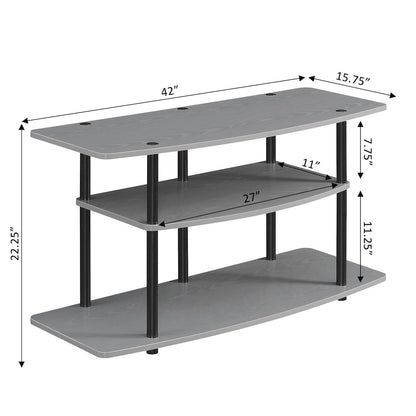 No Tools 3 Tier Wide TV Stand for TVs up to 46 Inches