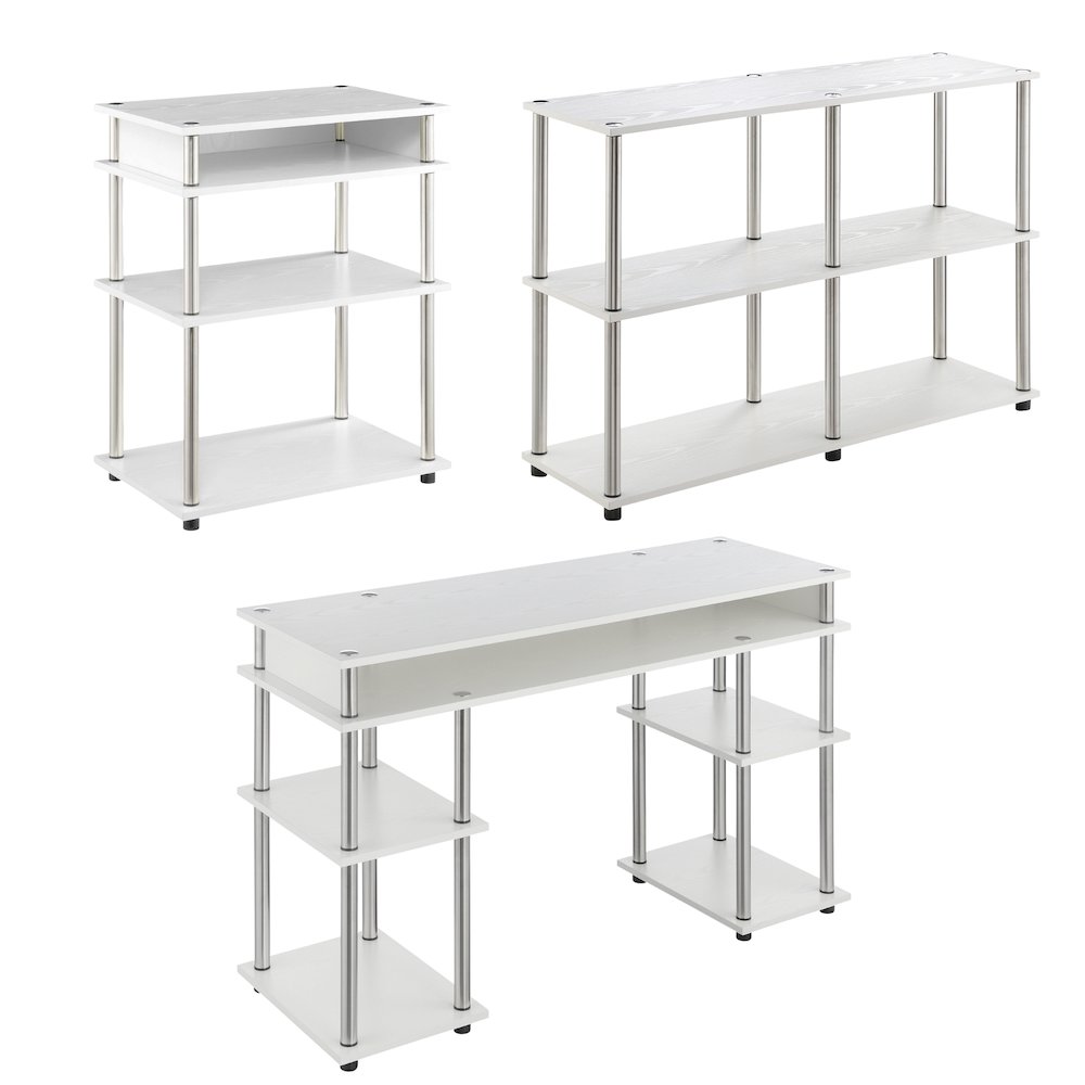 Designs2Go No Tools Desk, Printer Stand, and Console Table Set
