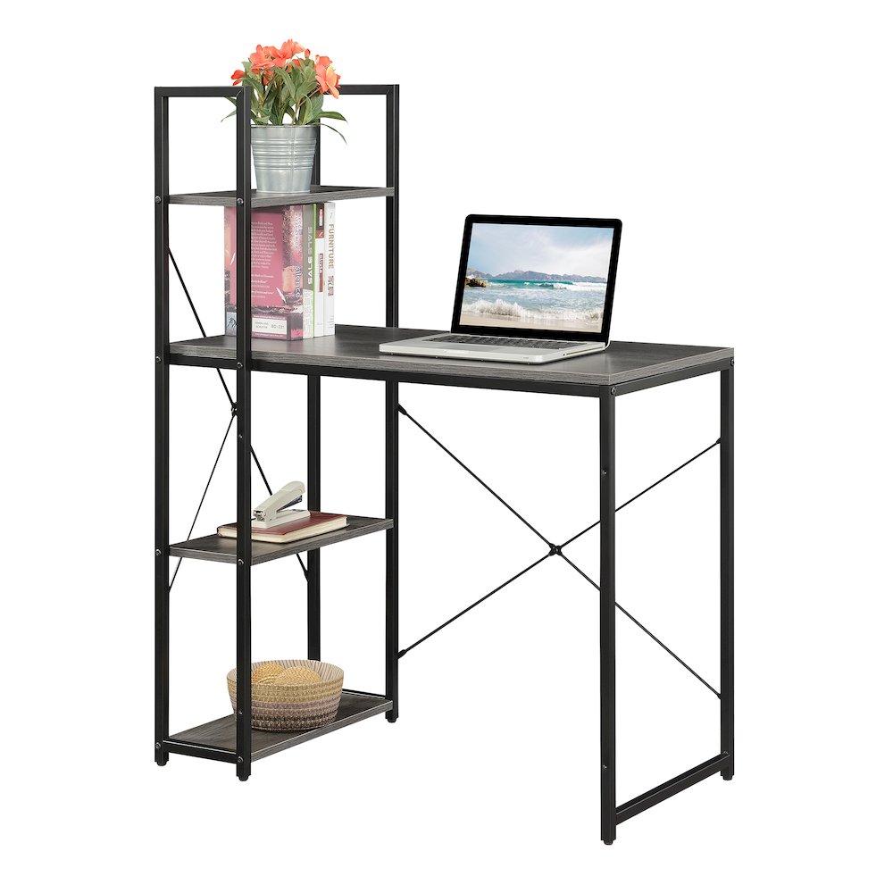 Designs2Go Office Workstation Desk with Shelves