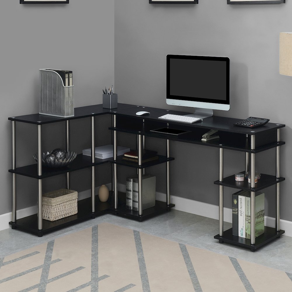 Designs2Go No Tools Desk and Console Table Set