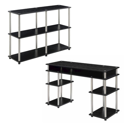 Designs2Go No Tools Desk and Console Table Set
