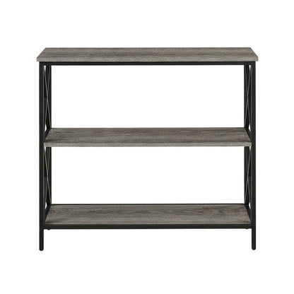 Powder Coated Metal 3-Tier Bookcase with Non-Lead Paint Finish
