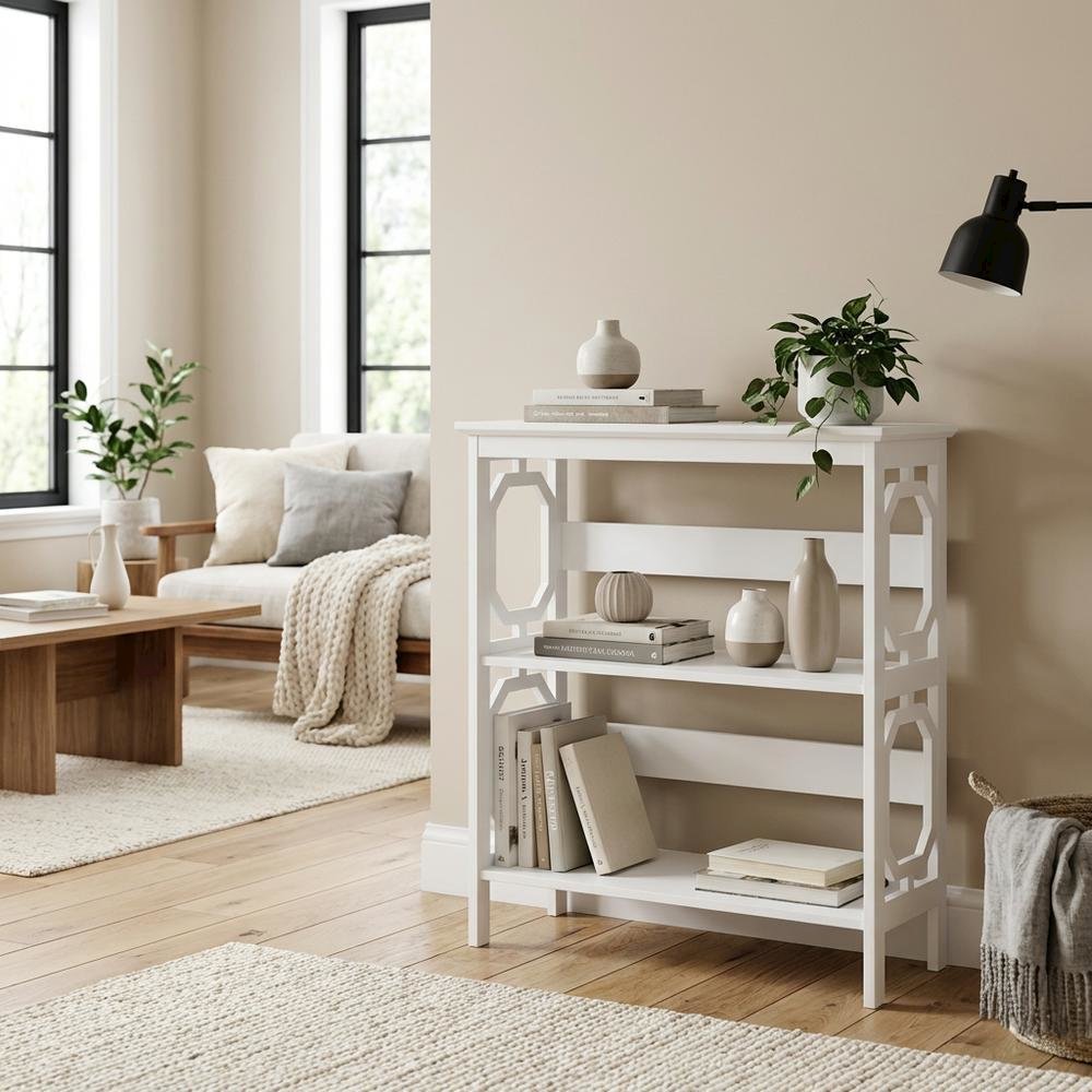 3-Tier Bookcase with Durable Non-Lead Base Paint Finish
