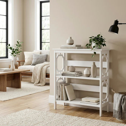 3-Tier Bookcase with Durable Non-Lead Base Paint Finish