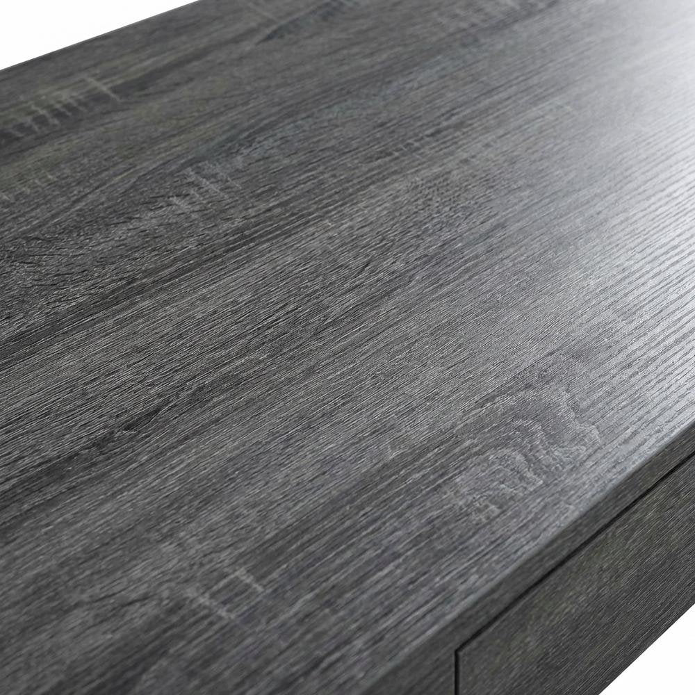 Weathered Gray 1-Drawer Office Desk With Mdf And Particle Board Finish