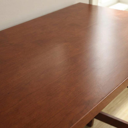 Rustic Wooden Trestle Desk With Shelves And Melamine Overlay For Home Office