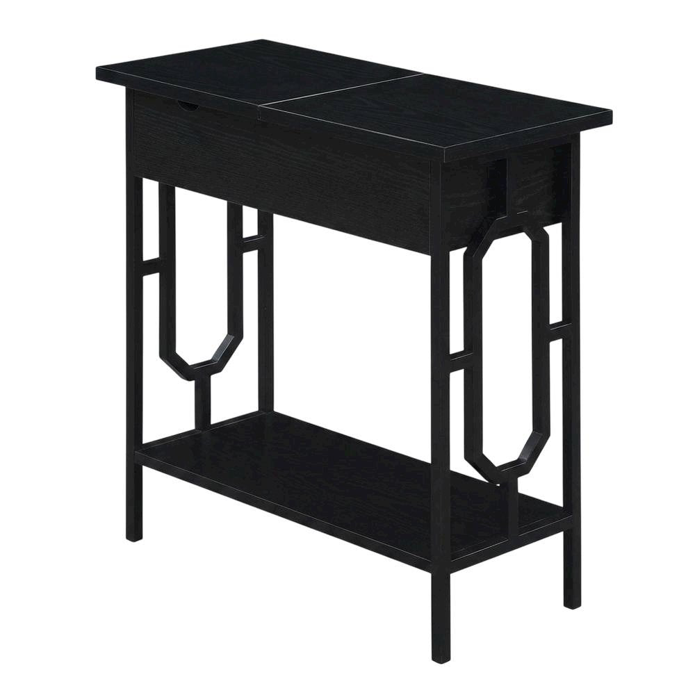 Flip Top End Table with Integrated Charging Station for Modern Living