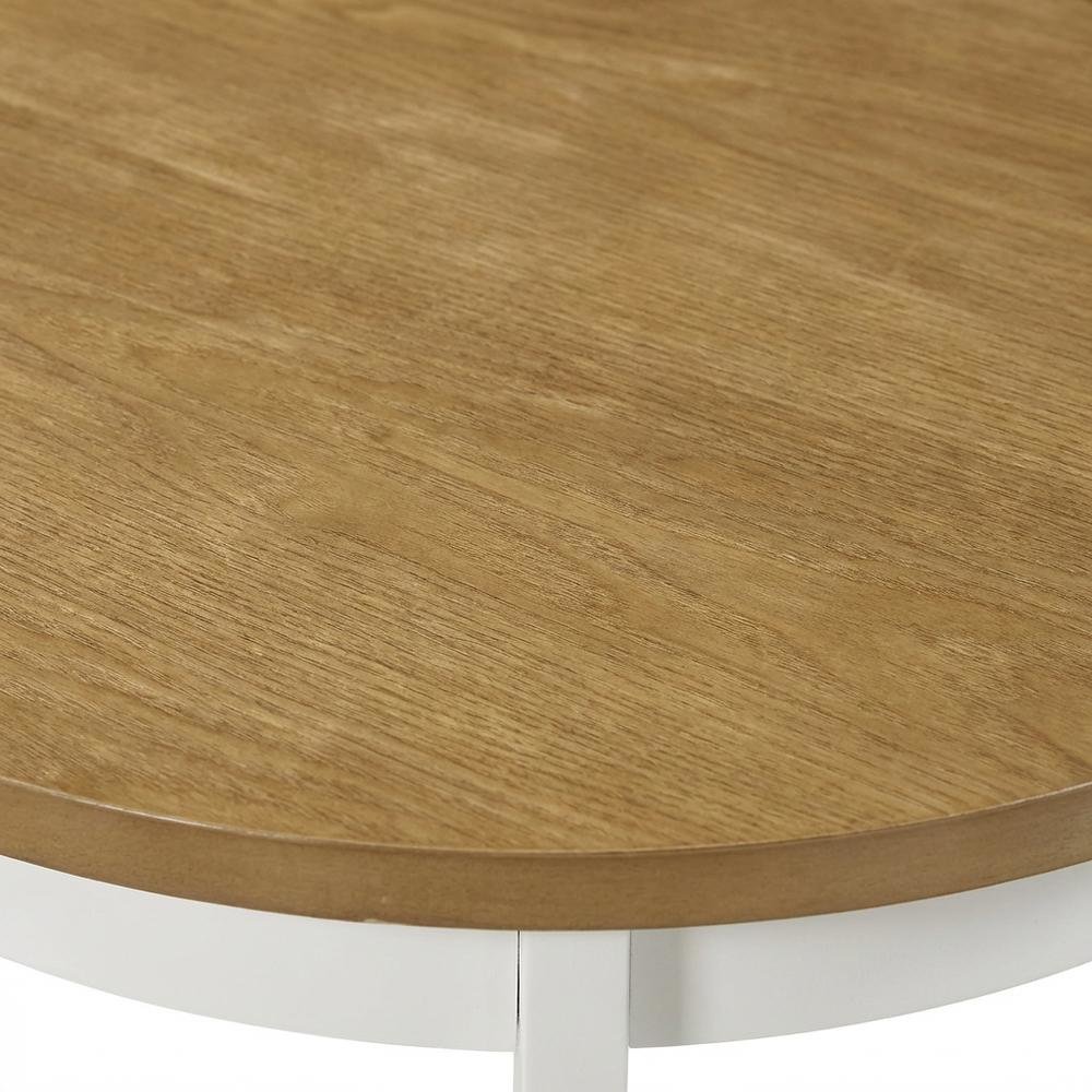 Round End Table in Contemporary Finish with Sturdy Surface for Living Room