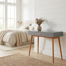 Modern Rubberwood Office Desk With Bamboo Handle And Non-Lead Paint Finish
