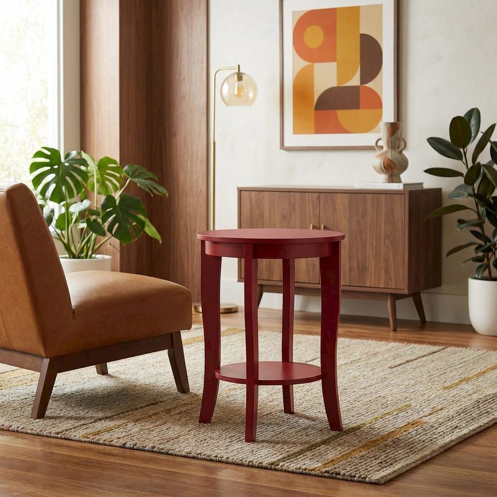 Round End Table with Modern Design and Durable Construction