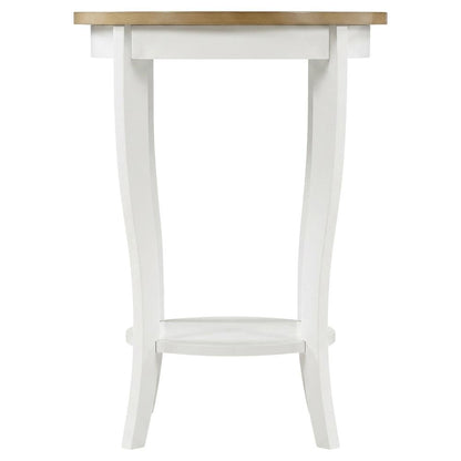 Round End Table in Contemporary Finish with Sturdy Surface for Living Room