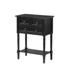 Black Hall Table, Rubberwood and MDF, Slim Entryway Console