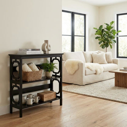 Wooden 3-Tier Bookcase with Non-Lead Base Paint for Stylish Storage