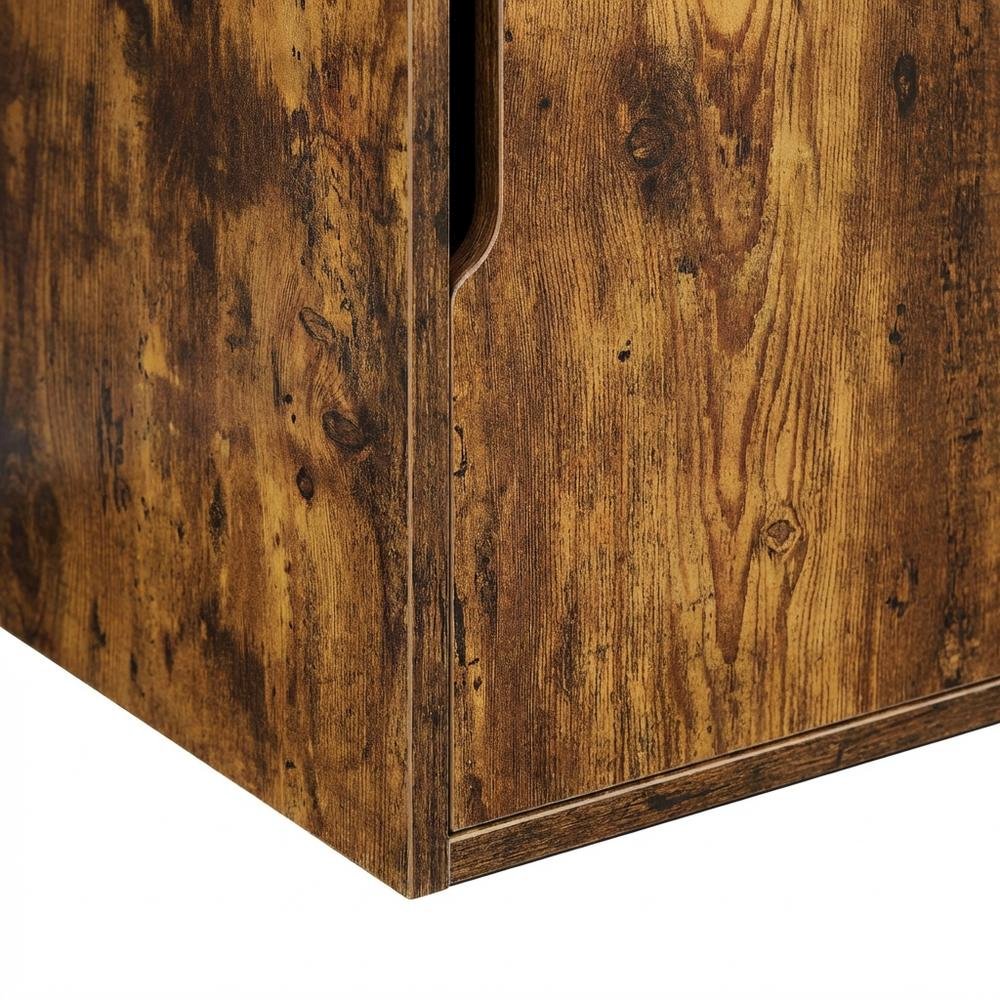Modern Student Desk With Storage Cabinets In Distressed Finish