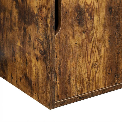 Modern Student Desk With Storage Cabinets In Distressed Finish