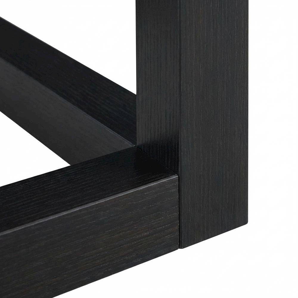 Espresso Office Desk With 2 Drawer Storage And Charging Station For Workspace