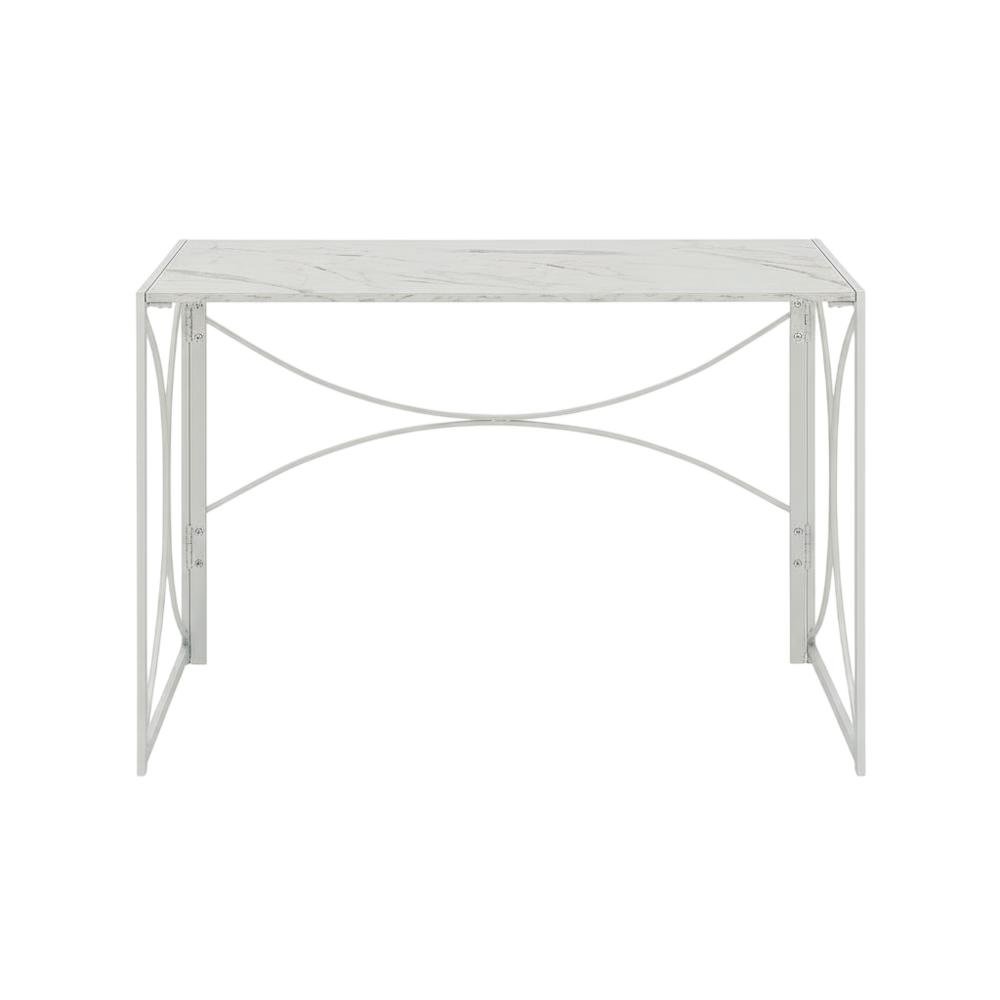 Portable Marble Finish Folding Desk With Compact Design And Strong Build