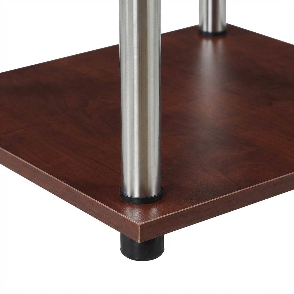 Wooden Student Desk With Melamine Veneer Surface And Stainless Steel Poles