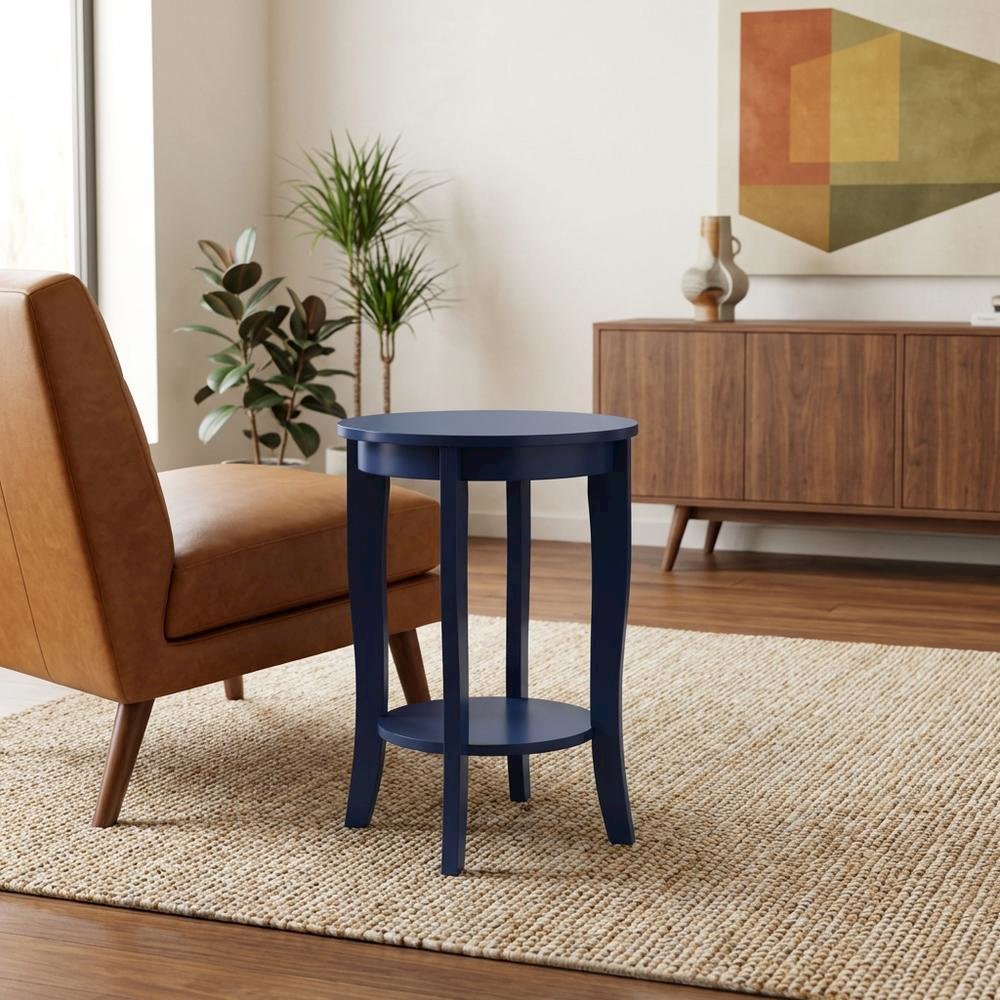 Round End Table with Smooth Surface and Durable Construction