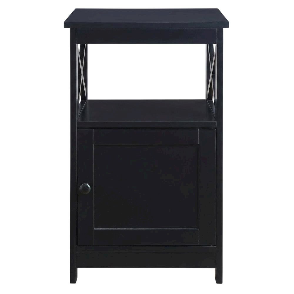 Wooden End Table with Cabinet for Living Room or Bedroom Use