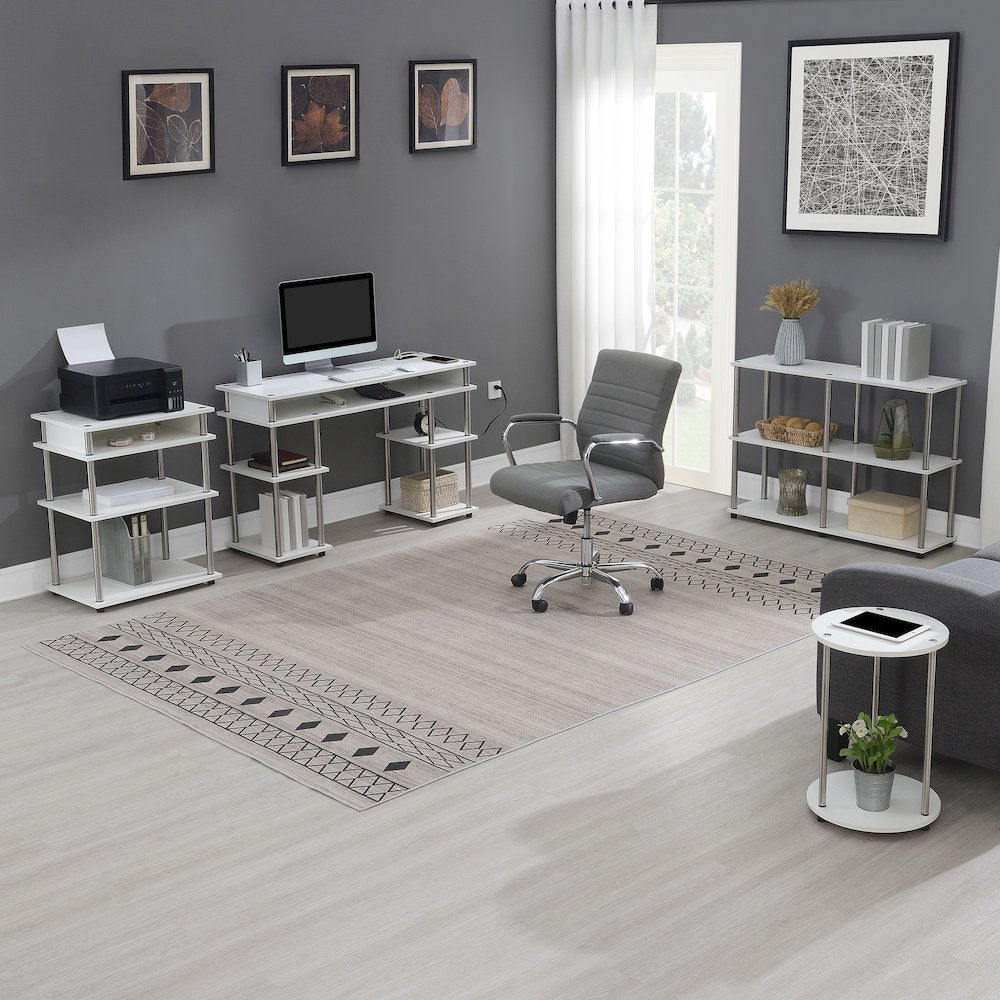 Designs2Go No Tools 2 Tier Round End Table