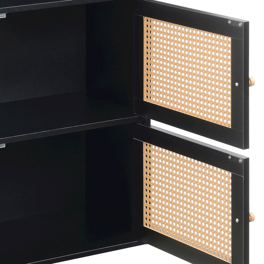 Xtra Storage Boho Weave 2 Door Cabinet with Shelf