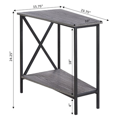 Tucson Wedge End Table with Shelf