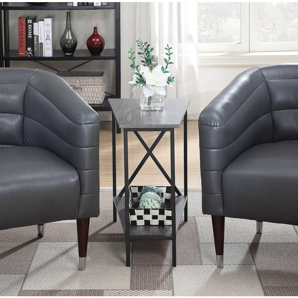 Tucson Wedge End Table with Shelf