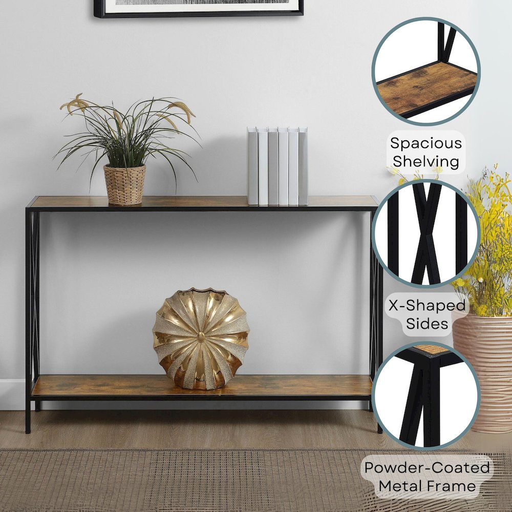 Tucson Console Table with Shelf