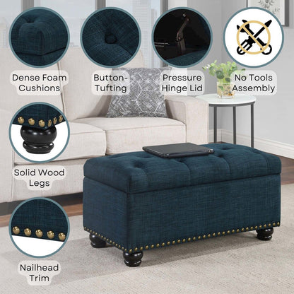 Designs4Comfort 7th Avenue Storage Ottoman Bench