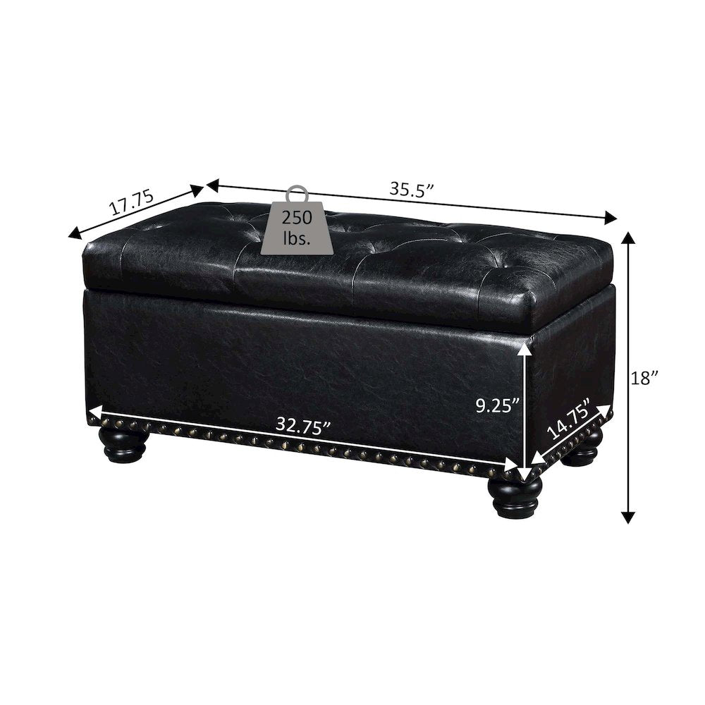 Designs4Comfort 7th Avenue Storage Ottoman Bench
